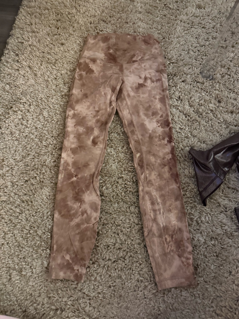 lululemon athletica Brown Tie-Dye Leggings